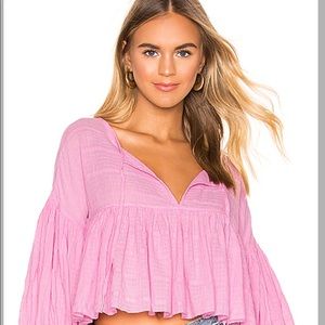 Free People Beaumont Mews Top in Pink!